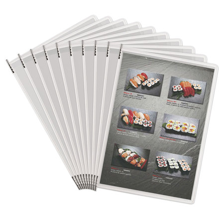 TARIFOLD Antimicrobial Display Pockets, Letter Size, White, PK10 PA020